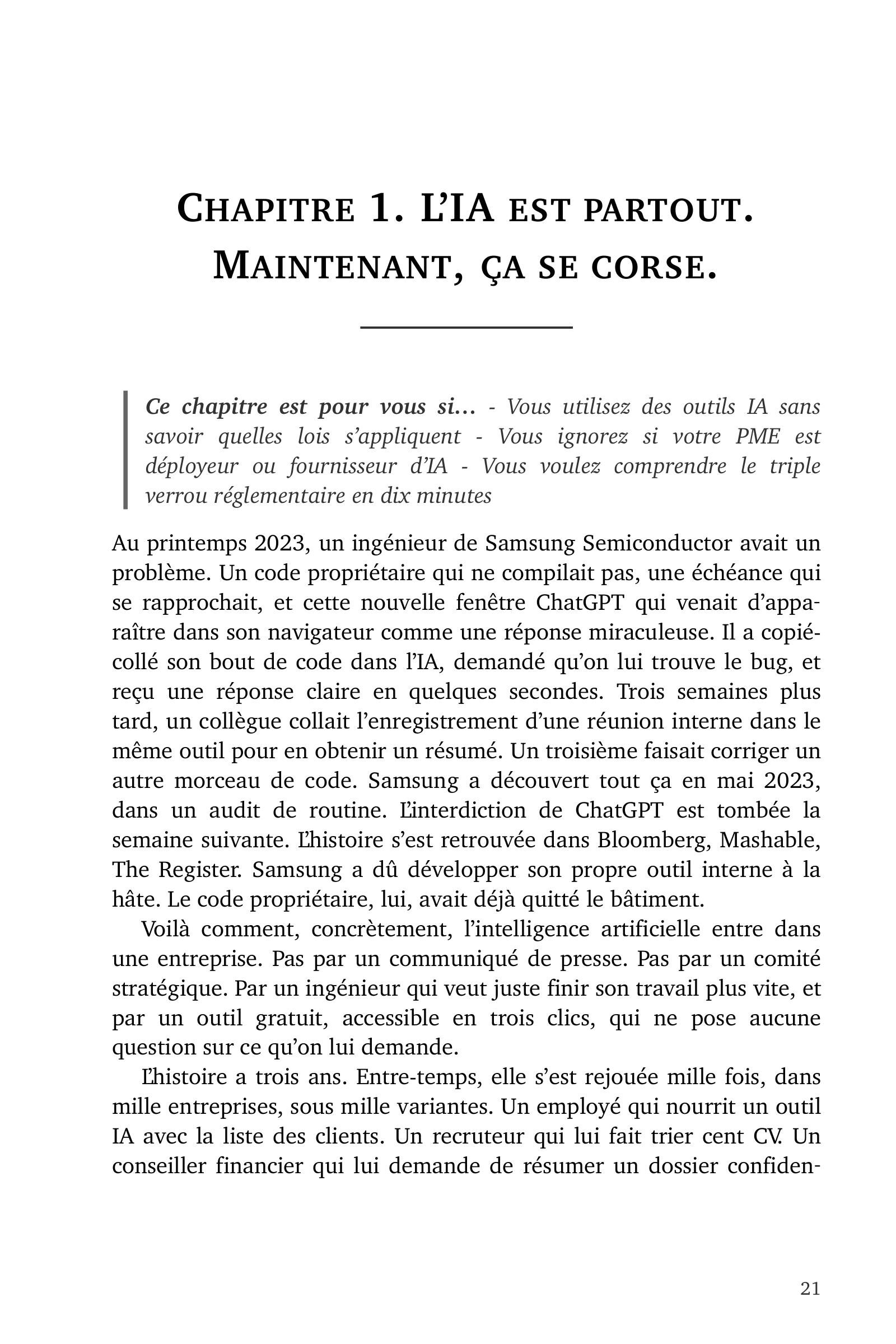 Page 21 de l'extrait de L'IA sans se faire poursuivre
