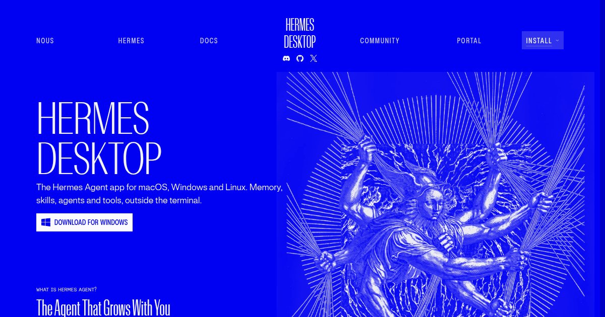 Capture d'écran de Hermes Desktop