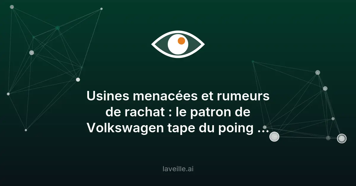 Volkswagen : Blume dément les rumeurs de rachat chinois