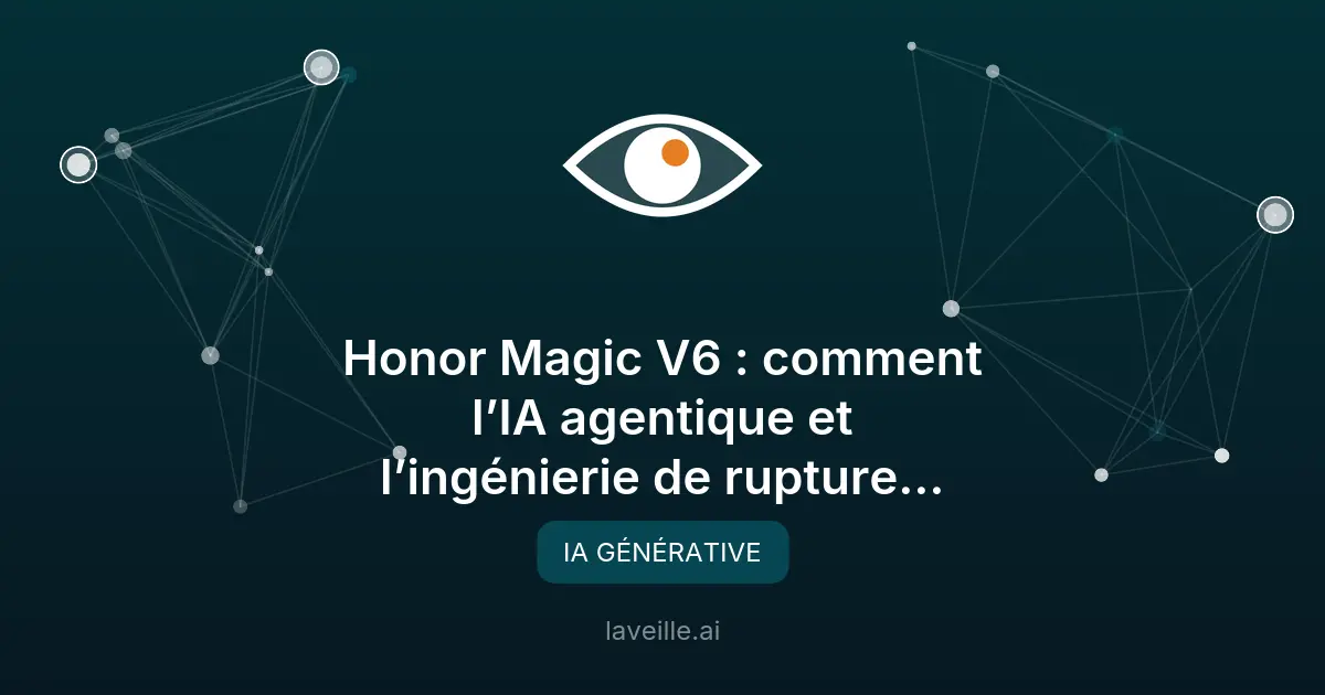 Honor Magic V6 : l'IA agentique révolutionne les smartphones