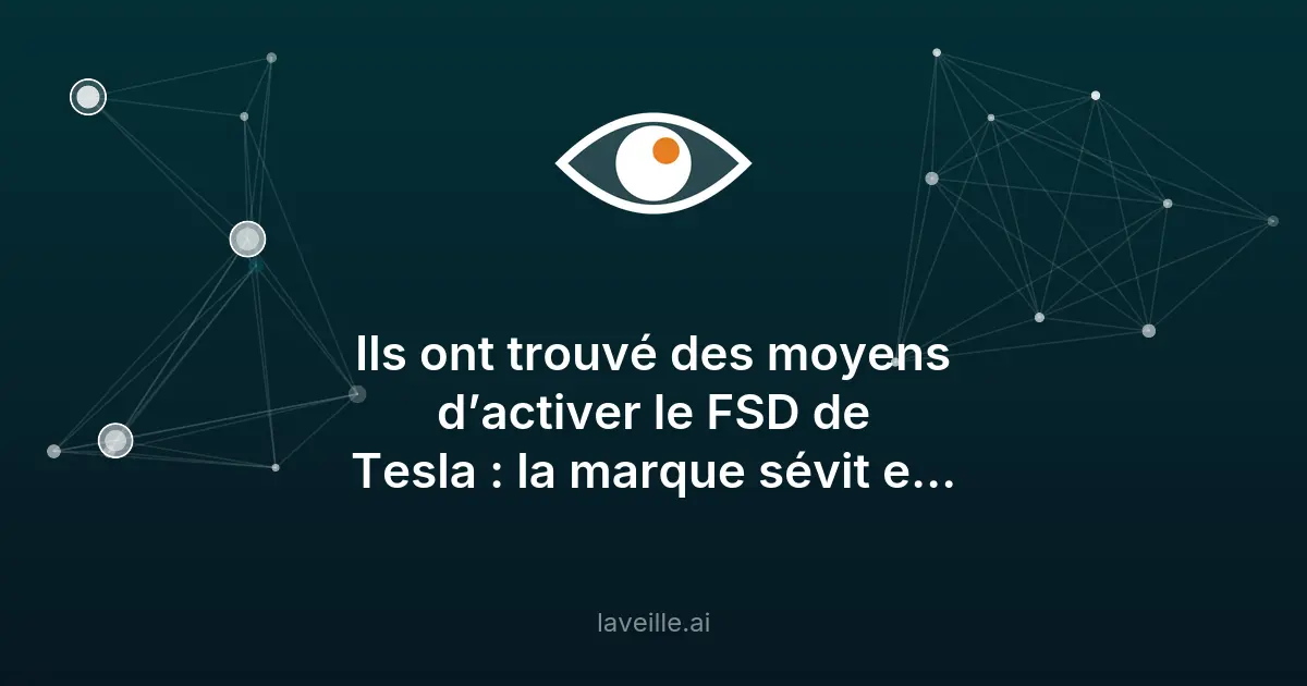 Tesla bannit les utilisateurs illégaux du système FSD