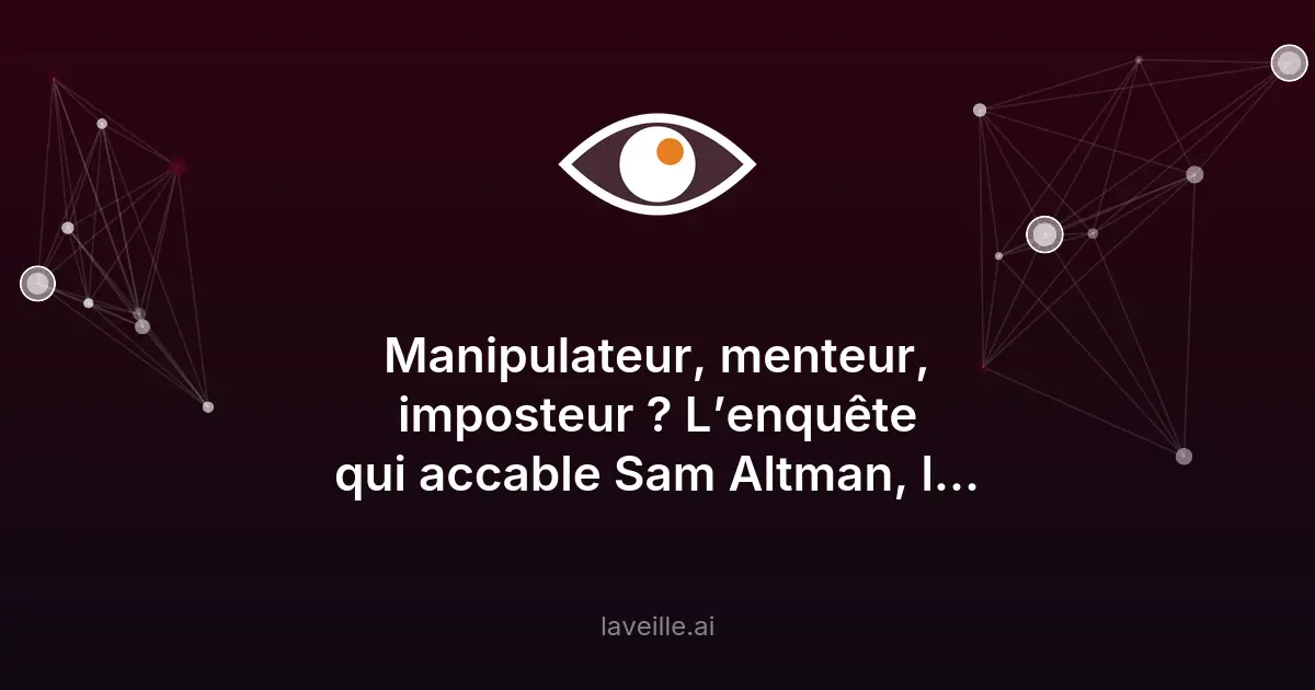Sam Altman accusé de manipulation : l'enquête qui secoue OpenAI