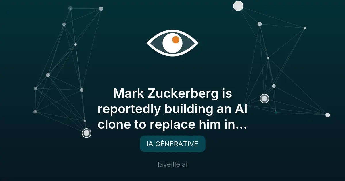 Mark Zuckerberg développe un clone IA pour remplacer ses réunions