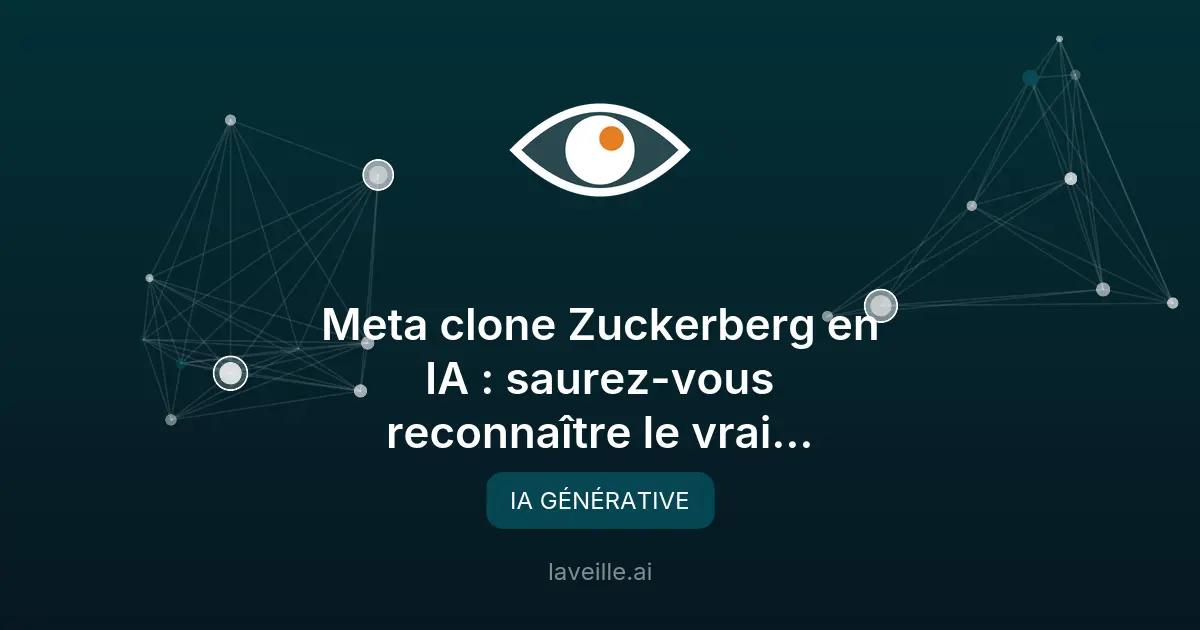 Meta crée un clone IA de Zuckerberg : révolution en vue