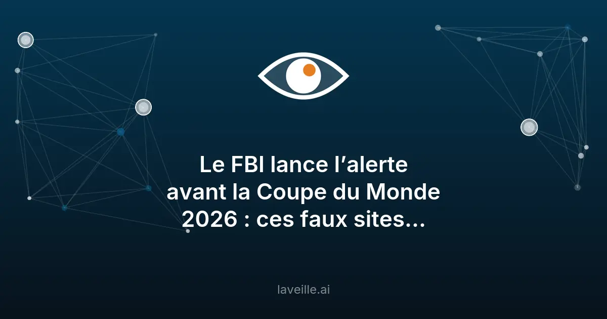 FBI alerte sur des faux sites FIFA avant Coupe du Monde 2026