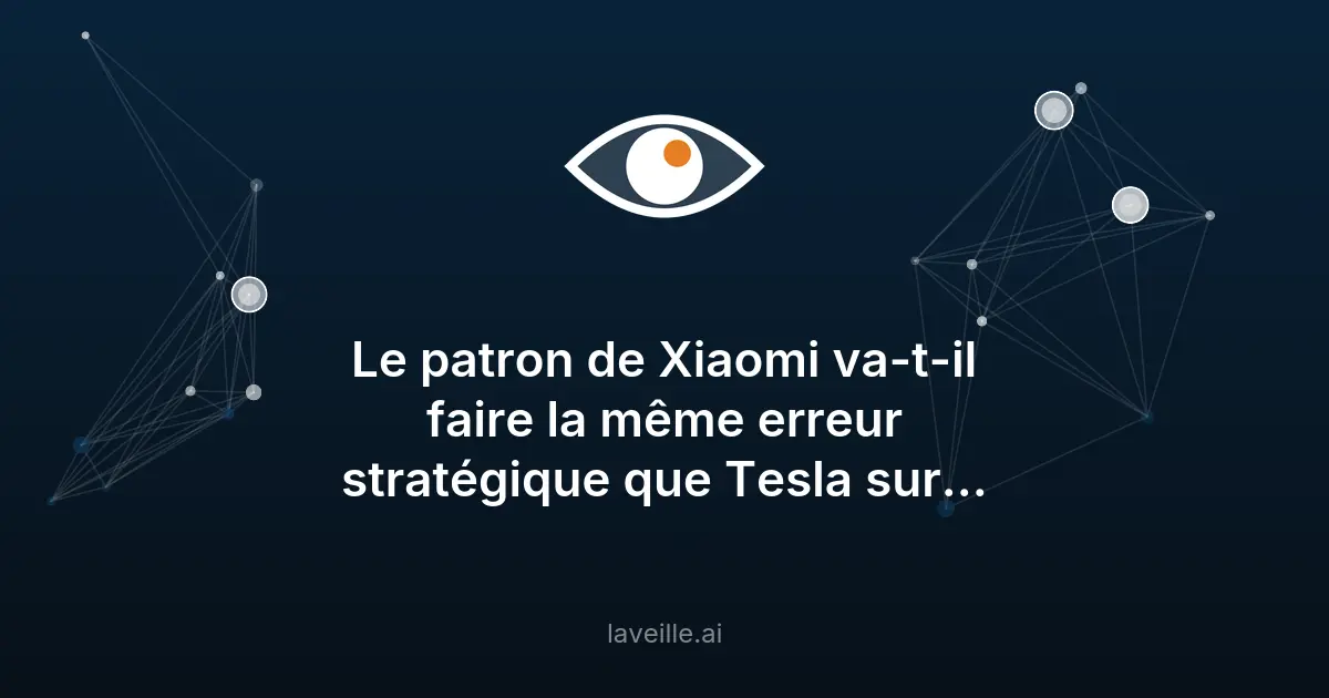 Xiaomi exclut les voitures électriques à moins de 12 000 €