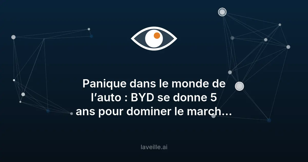 BYD vise la domination mondiale de l'automobile en 5 ans