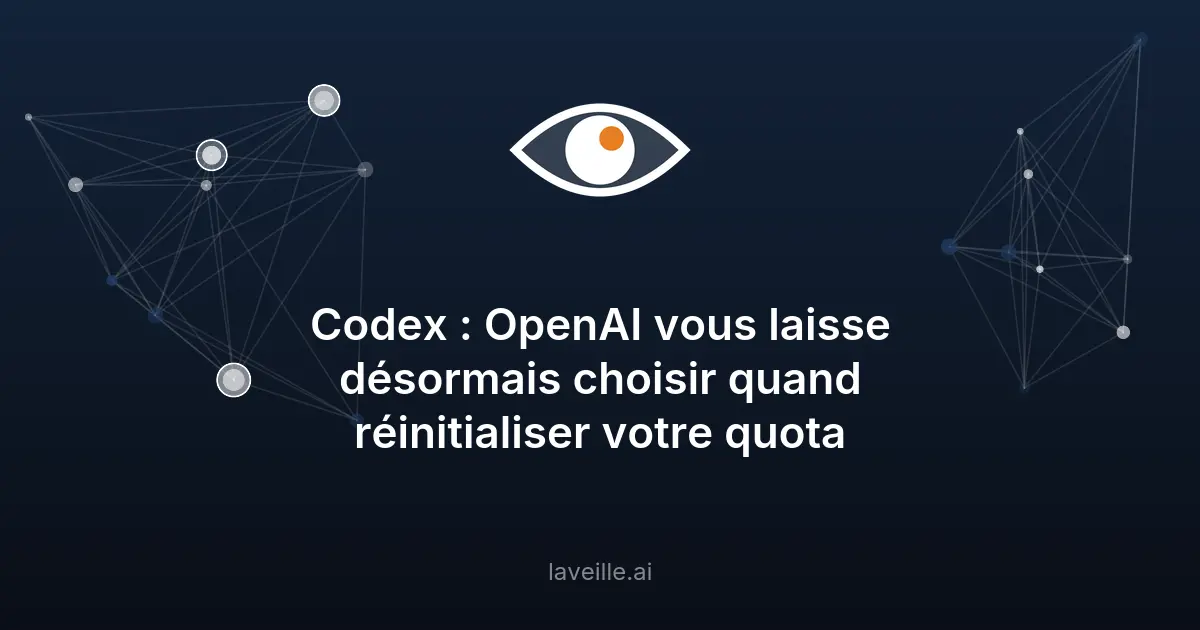 OpenAI Codex : choisissez quand réinitialiser votre quota