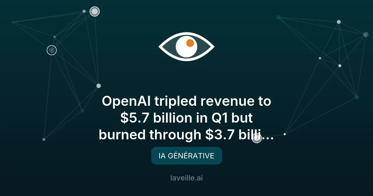 OpenAI triple ses revenus mais affiche des pertes record