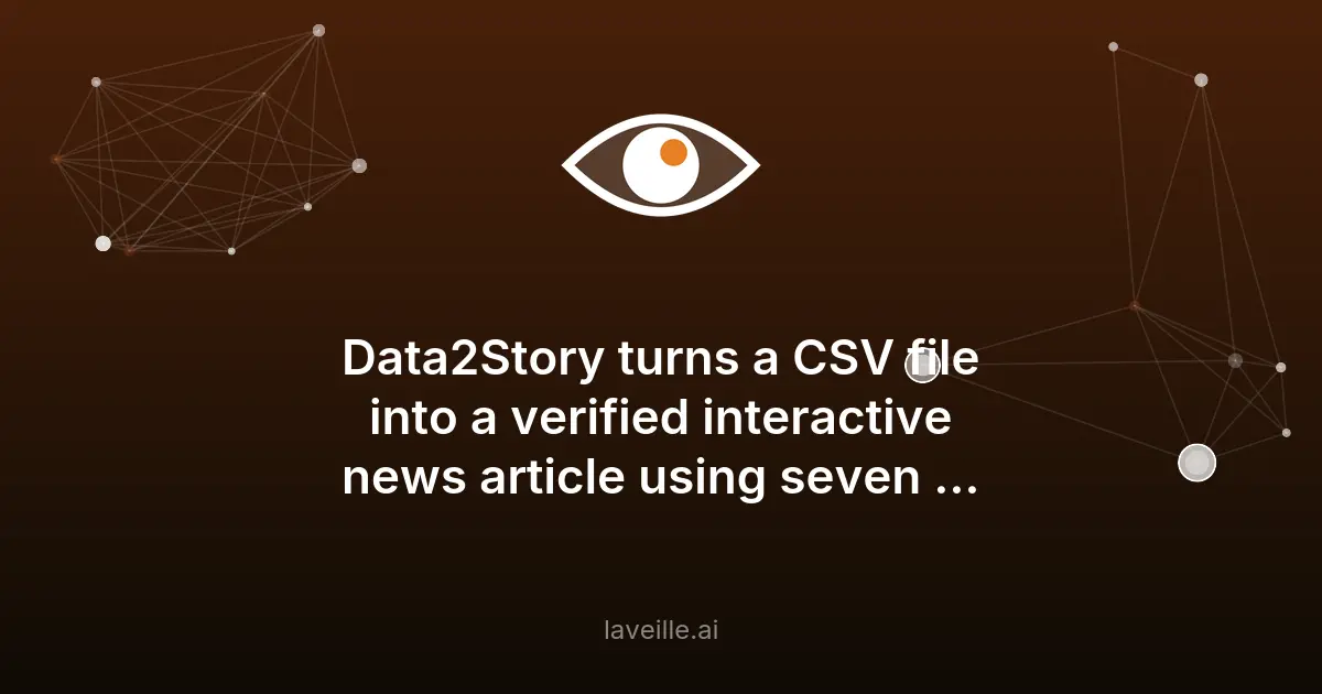Data2Story : 7 agents IA génèrent des articles vérifiables