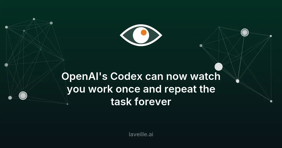 OpenAI lance Record & Replay pour Codex sur macOS