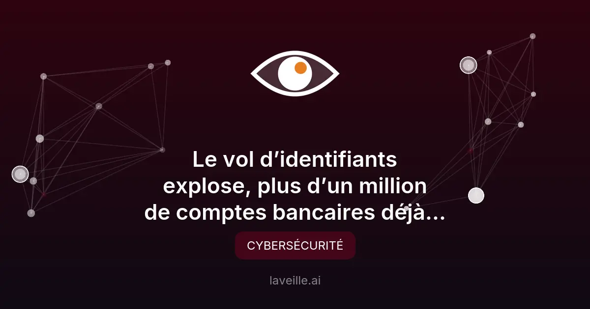 Vol d'identifiants : 1 million de comptes bancaires compromis