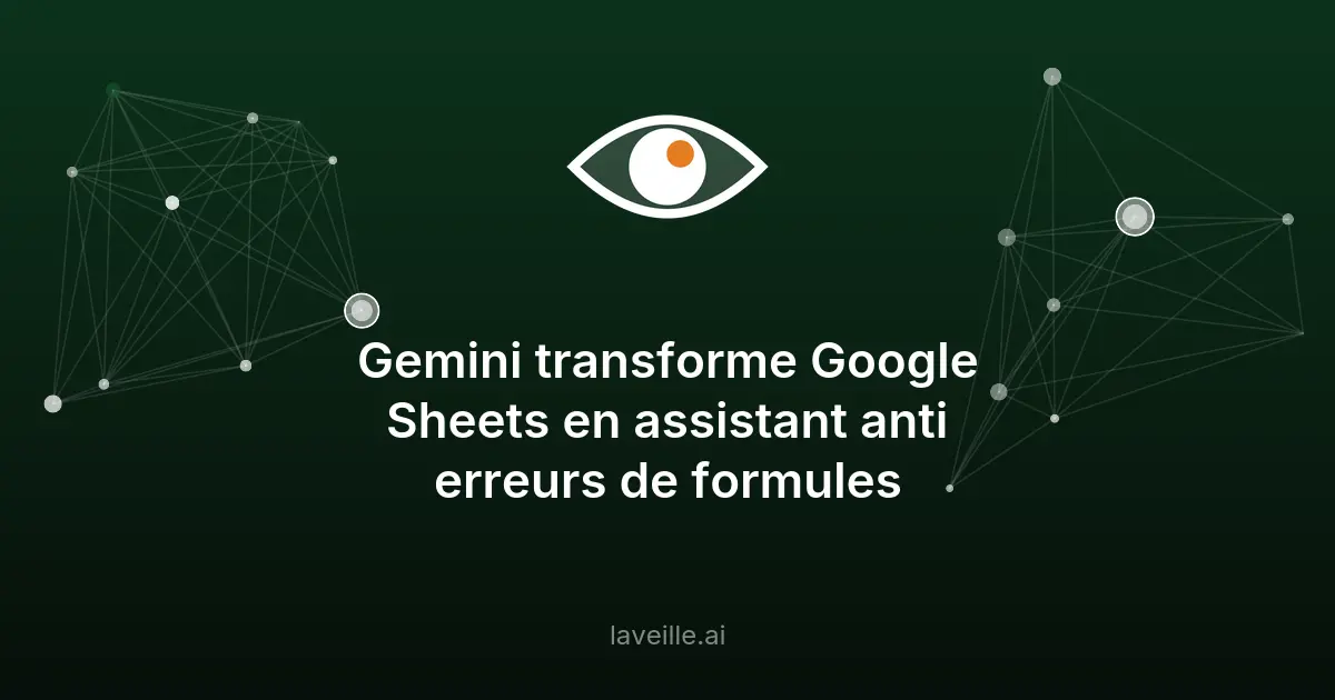 Gemini corrige les formules dans Google Sheets