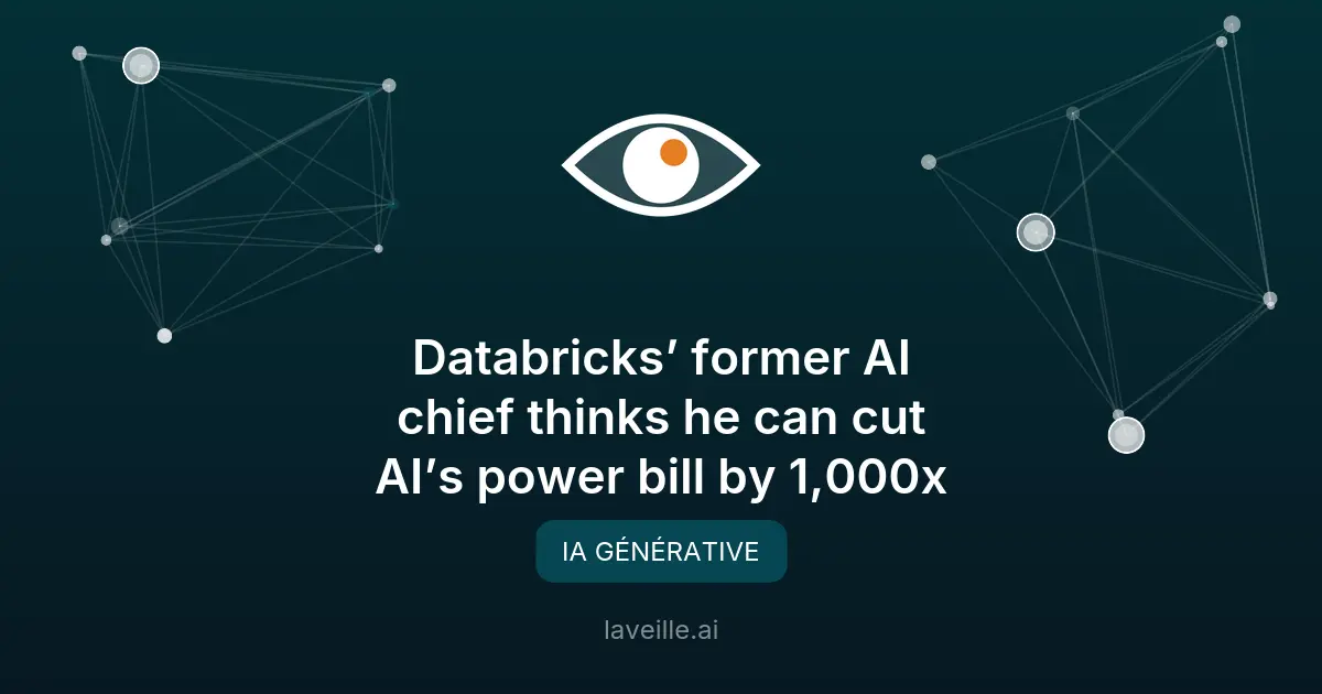 Unconventional AI réduit la consommation d'énergie de l'IA par 1 000 fois