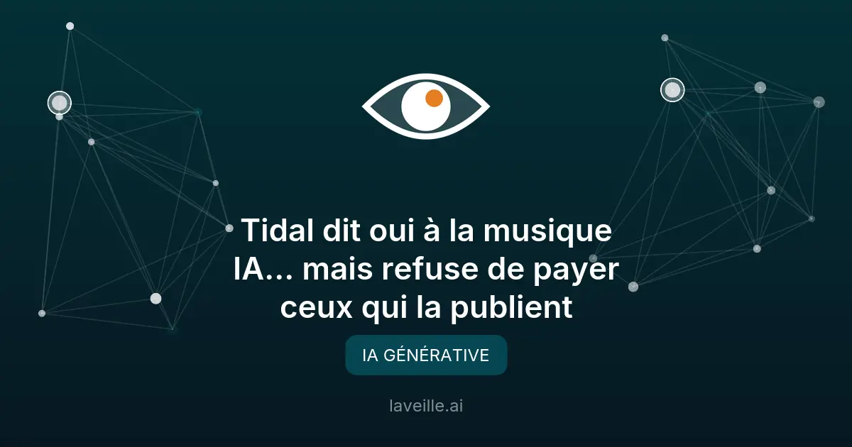 Tidal démonétise la musique 100% IA