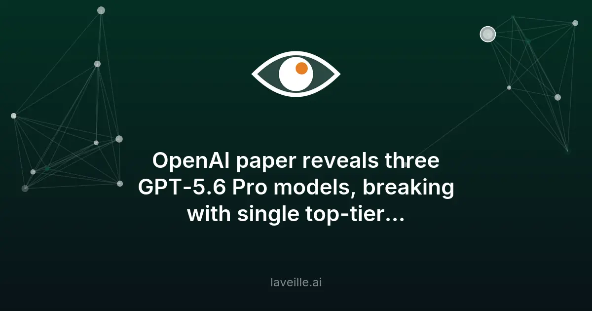 OpenAI dévoile 3 modèles GPT-5.6 Pro
