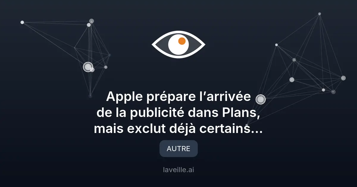 Apple lance les pubs dans Plans avec des restrictions