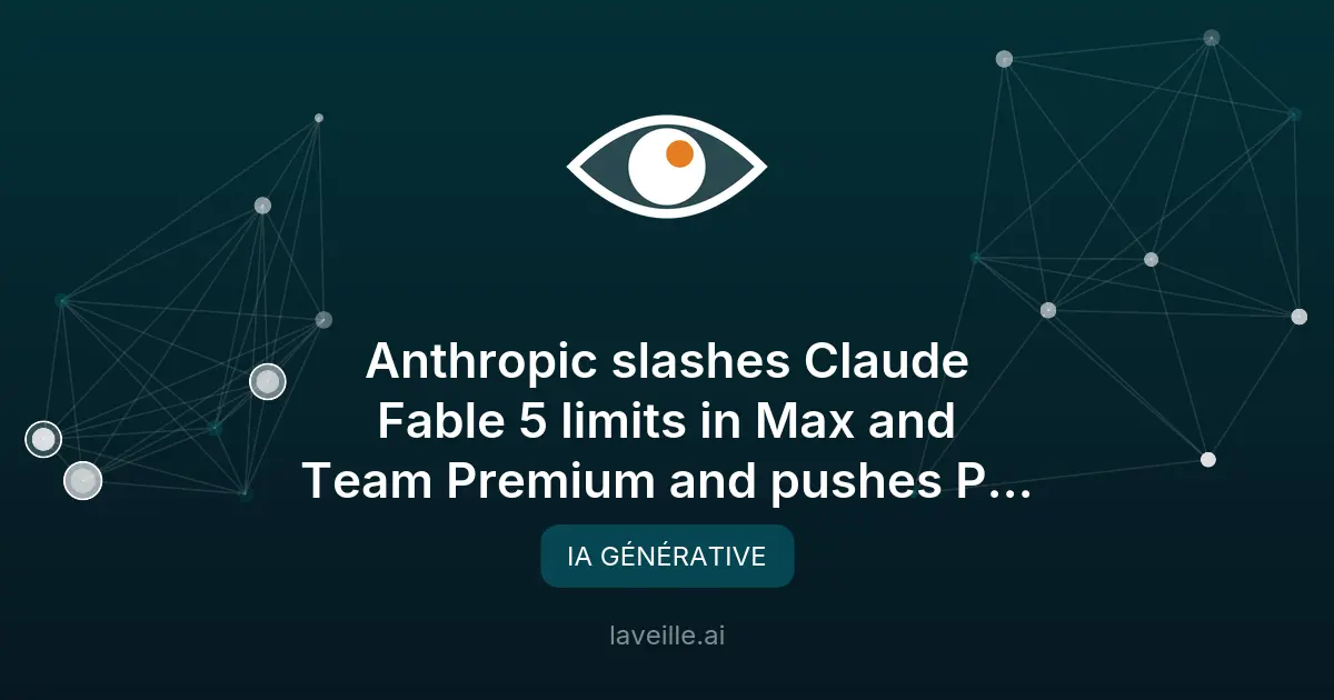 Anthropic réduit l'accès à Claude Fable 5 et impose des tarifs API