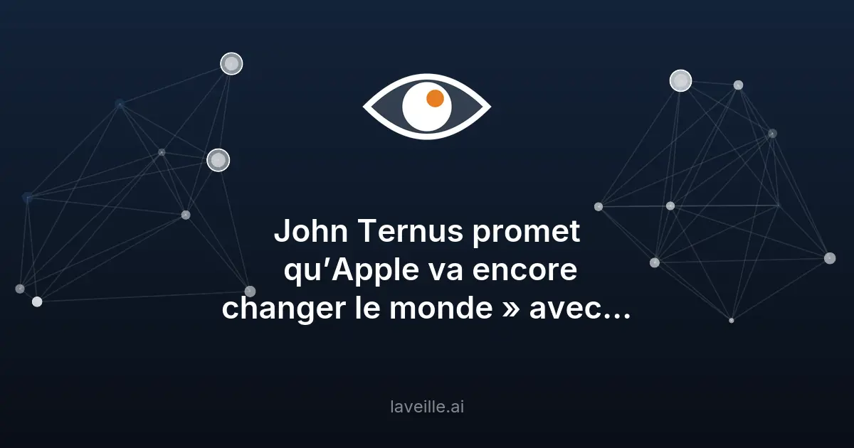 John Ternus CEO Apple 2026 : innovations IA et design
