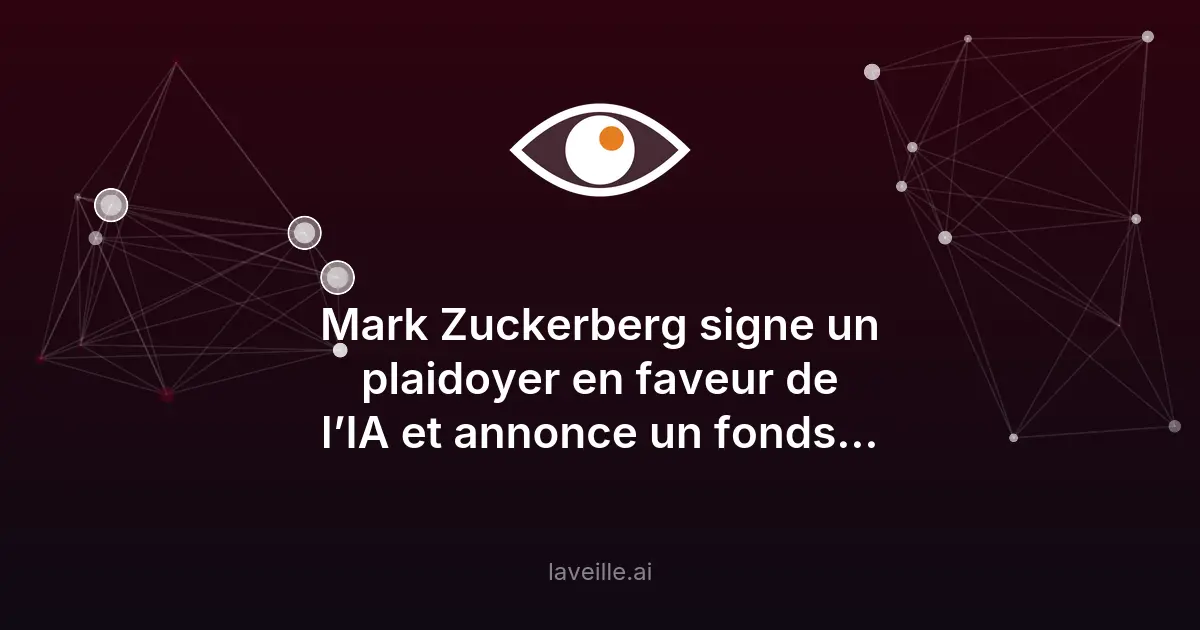 Mark Zuckerberg plaide pour un accès large à l'IA