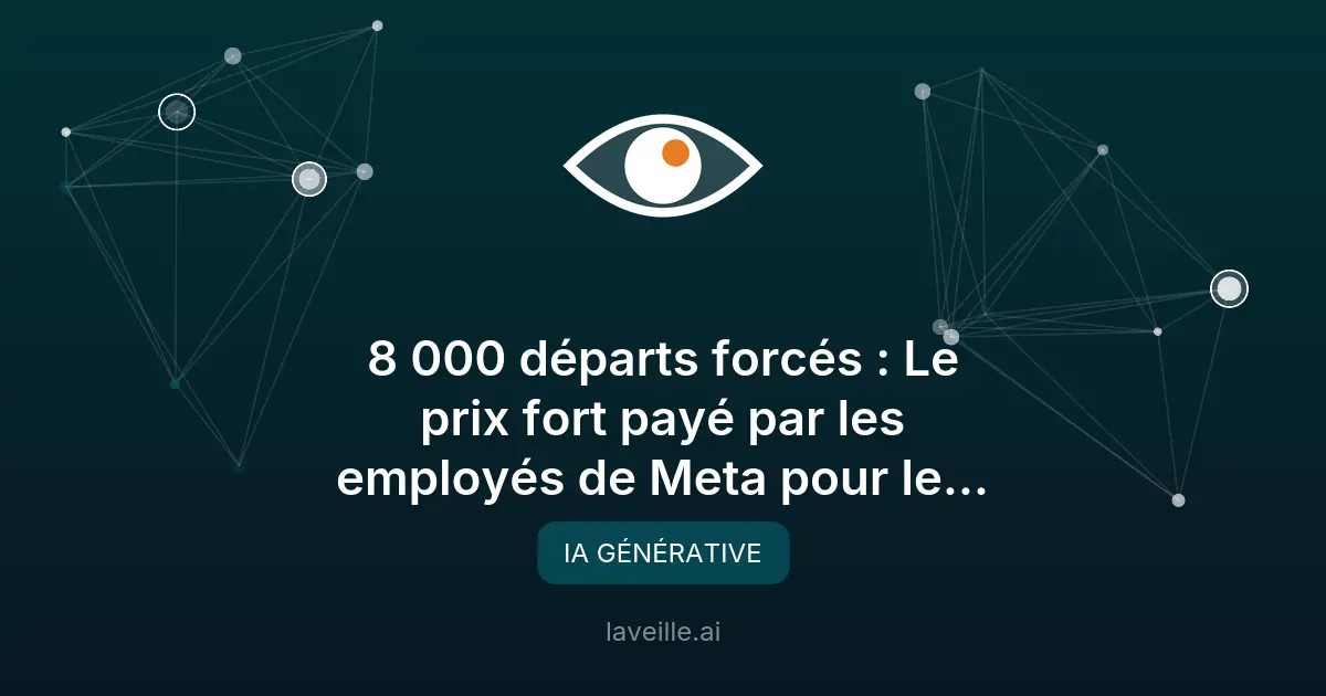 Meta supprime 8 000 postes pour investir dans l'IA