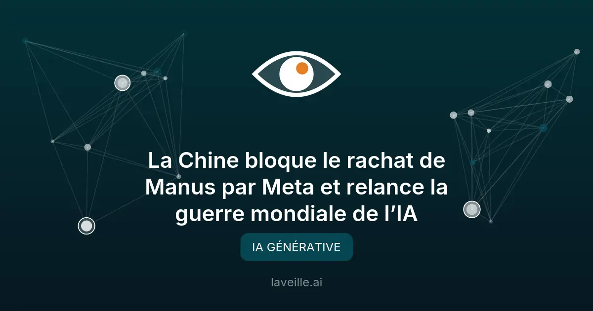 La Chine bloque le rachat de Manus par Meta