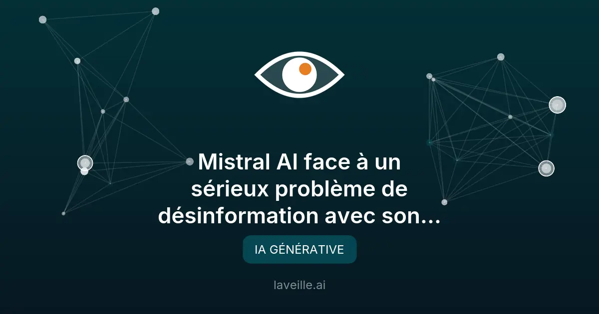 Mistral AI : 56,6% de désinformation via son chatbot