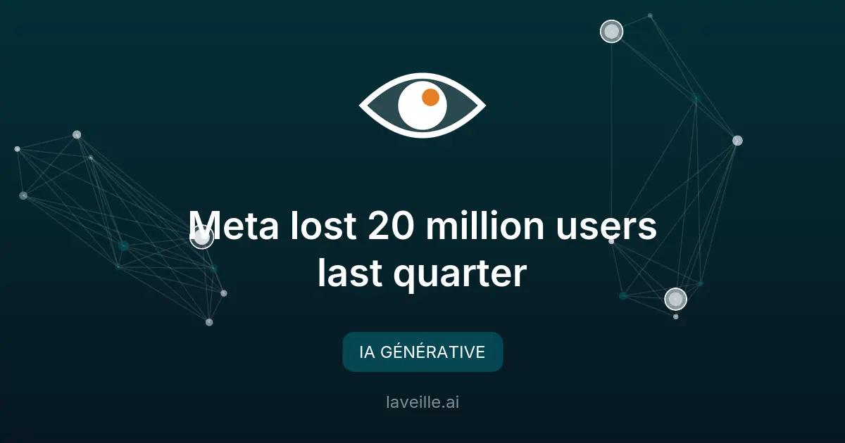 Meta perd 20 millions d'utilisateurs, investit massivement en IA