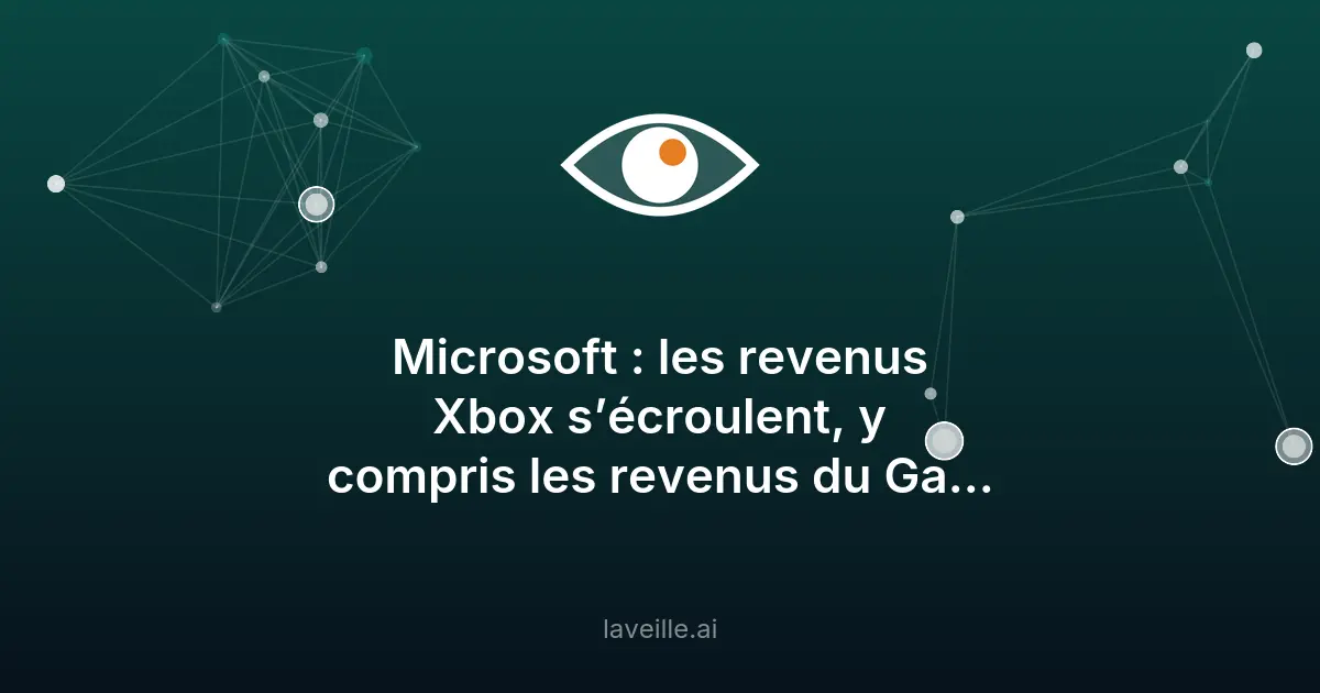 Microsoft : baisse des revenus Xbox, croissance du cloud