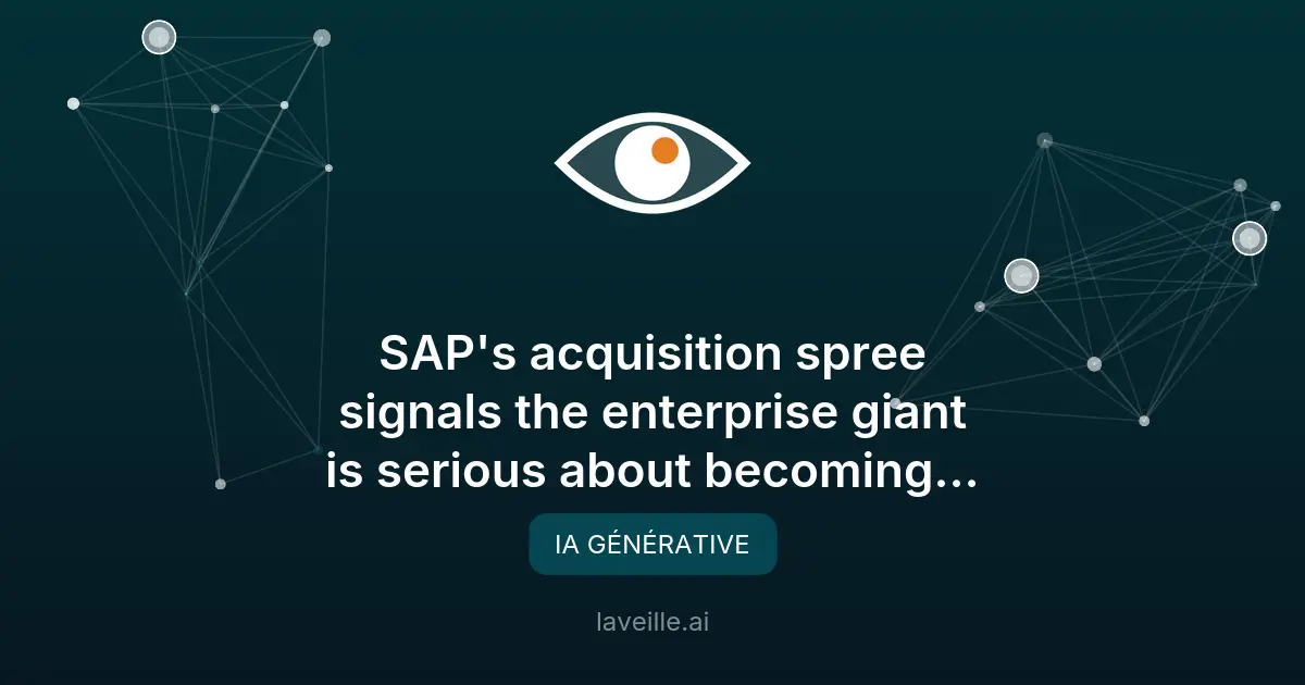 SAP mise 1 milliard sur l'IA avec ses nouvelles acquisitions