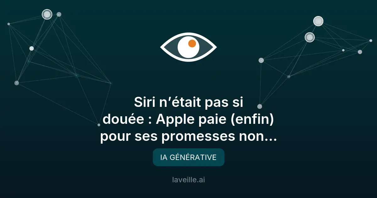Apple paie 250 millions pour les promesses non tenues de Siri