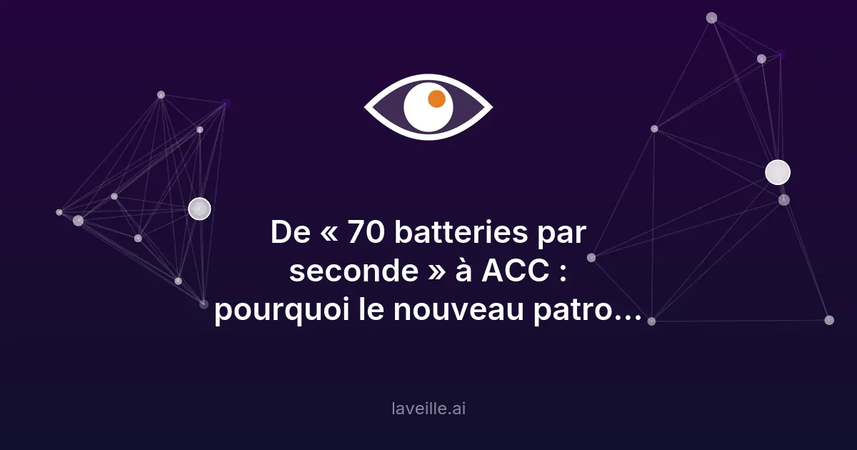 ACC nomme Allan Swan pour booster sa production de batteries