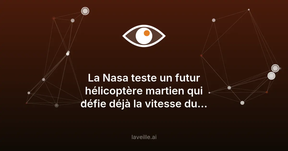 Nouvel hélicoptère martien de la Nasa : record de vitesse